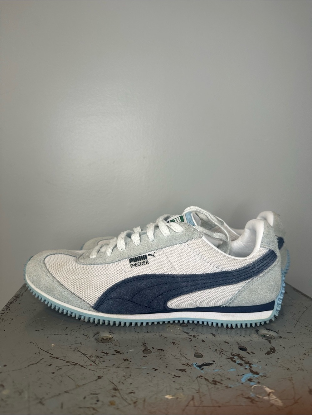 Puma Shoes Womens 7 Sneaker Athletic Speeder Running Retro Comfort Lace Up